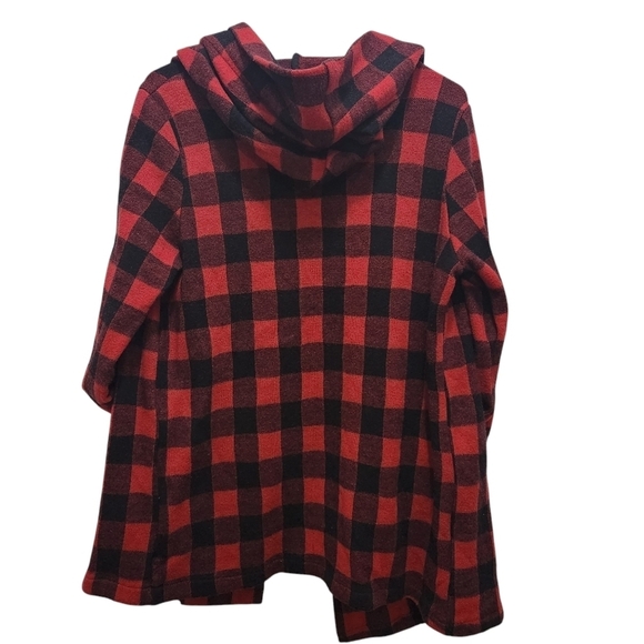 Altar'd State Open Front Buffalo Plaid Cardigan Size M Cabincore Lounge Cozycore - Picture 4 of 4